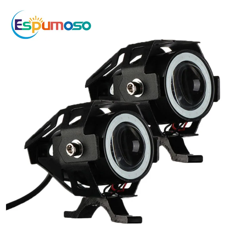 Фара дальнего и ближнего света для мотоцикла Mini U7 Led 30 Вт белая красная синяя зеленая водонепроницаемая светодиодная фара