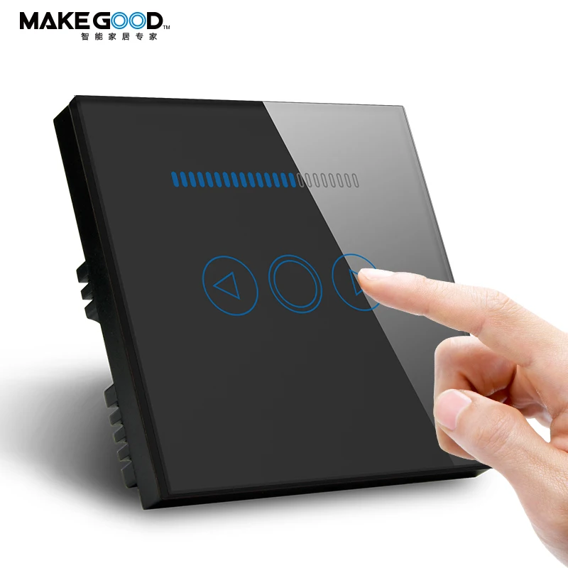 UK Standard RF433MHZ Remote Control Switch Light Dimmer On/Off Switch With Touch Screen