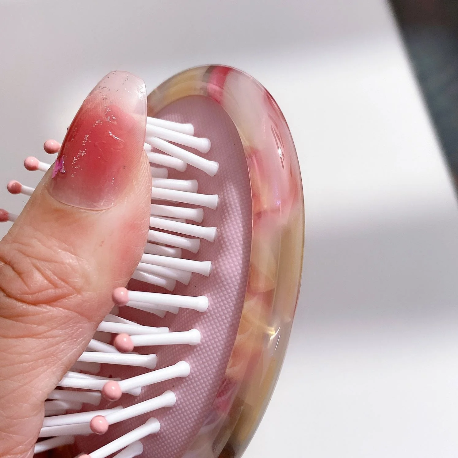 Wholesale Soft Bristles Hairbrush Detangle Acetate Hair Comb Nature Air Cushion Acetate Hair Brush