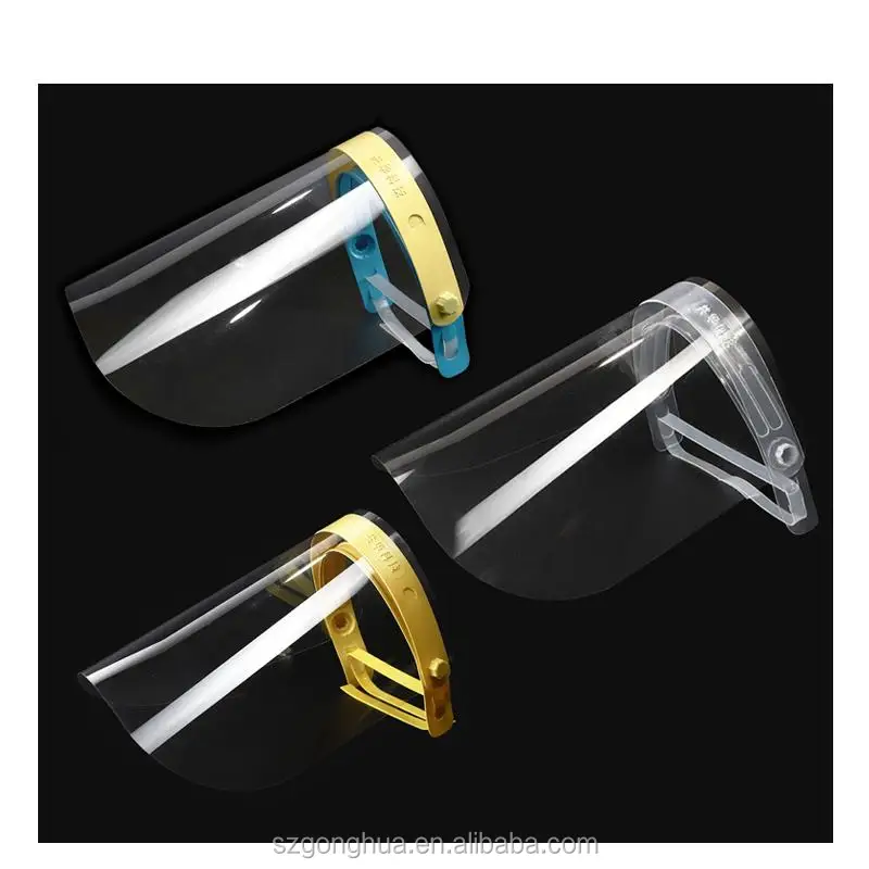 Ready To Ship Clear Anti-fog PET  disposable splash face shield  wholesale For Kids Protection