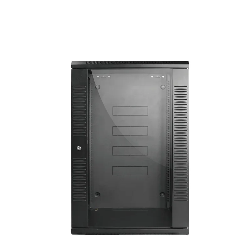 
Hot Sell 6u 9u 12u 15u 18u 22u Glass Door Network Rack Wall Rack Server Cabinet 