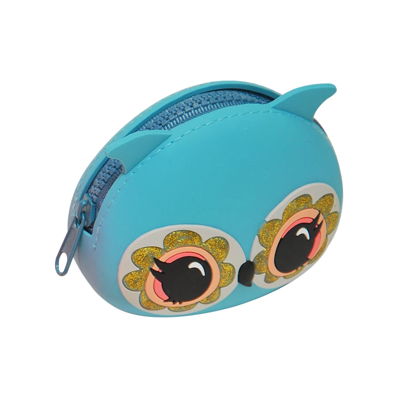 Animal fruit silicone coin purse custom LOGO small purse female key bag
