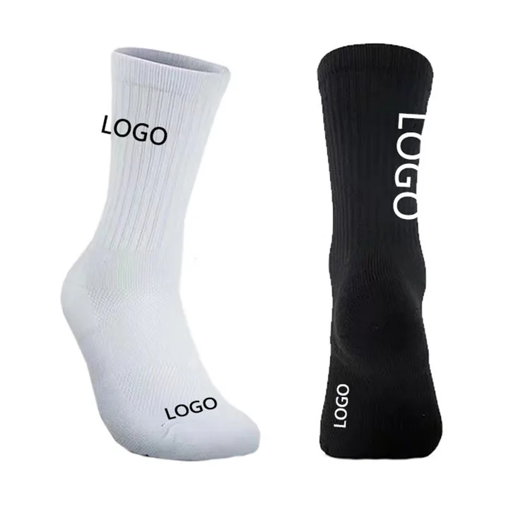 Best-selling Low MOQ Unisex athletic cycling custom designer logo high black men sports socks