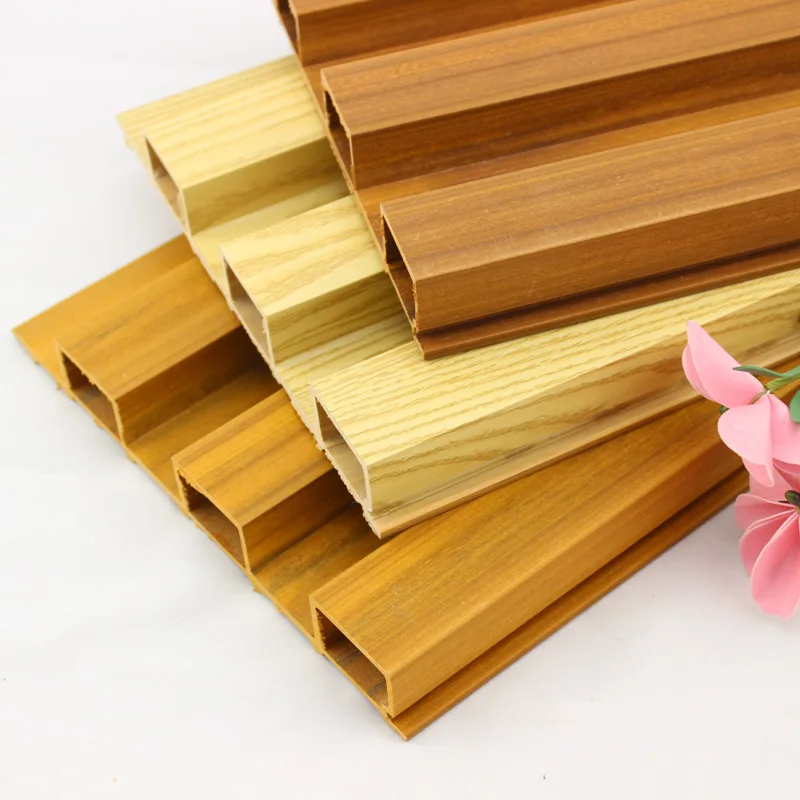 China Wholesale Wholesales Home Decoration WPC Fade Wood Plastic Composite Panel 3D Wall Cladding