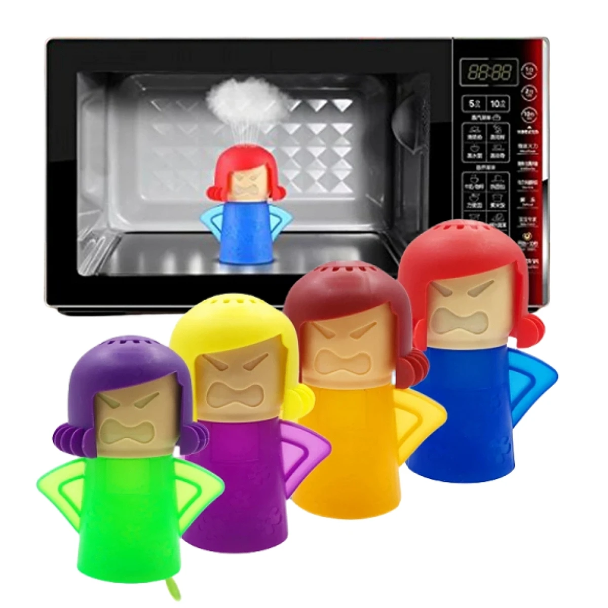 Kitchen Mama Microwave Cleaner Easily Cleans Microwave Oven Steam Cleaner Appliances for Kitchen Refrigerator Cleaning