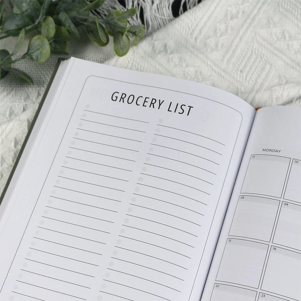 Luxury Linen Hardcover  Business Meeting Journal Notebook Travel Dairy Printing Service Planner Printing