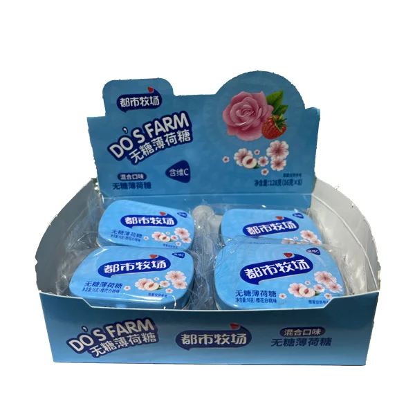 Wholesale Hot Sale Mint Hard Candy tin box Sugar Free Mint Candy 16g Sea Salt Lime Flavor Candy