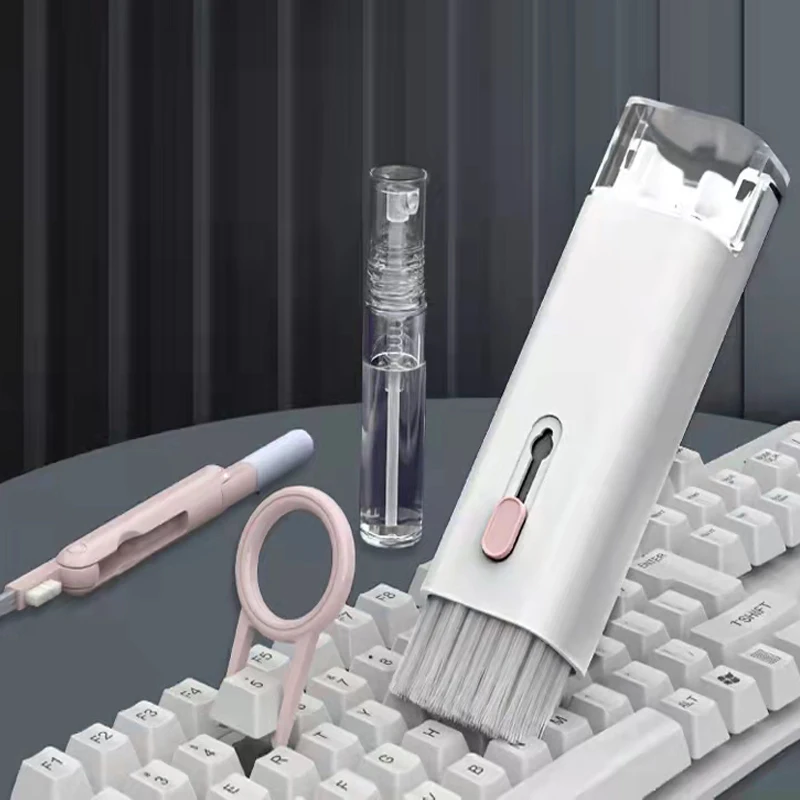 Multifunctional 7-in-1 combination brush, used as a cleaner for computer keyboard headphones