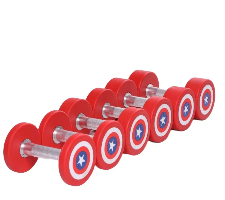 Gym Free weight CPU 2.5KG-60KG Captain America Fitness dumbbells Gym dumbbells