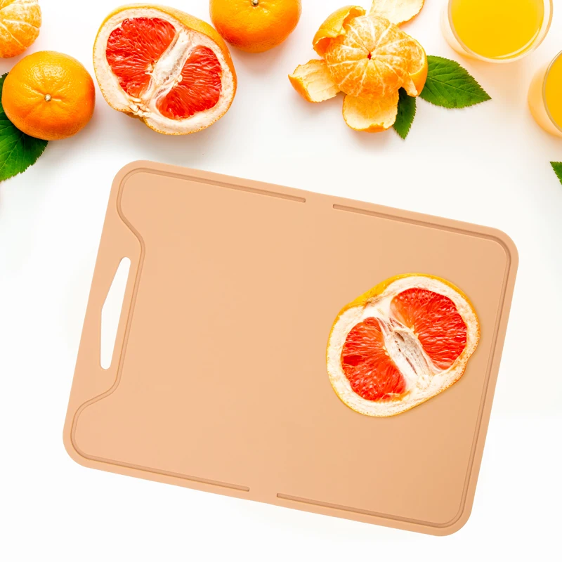 Kitchen No Slip Professional Foldable Chopping Cutting Board Silicone Rectangle Mini Kids Cutting Board