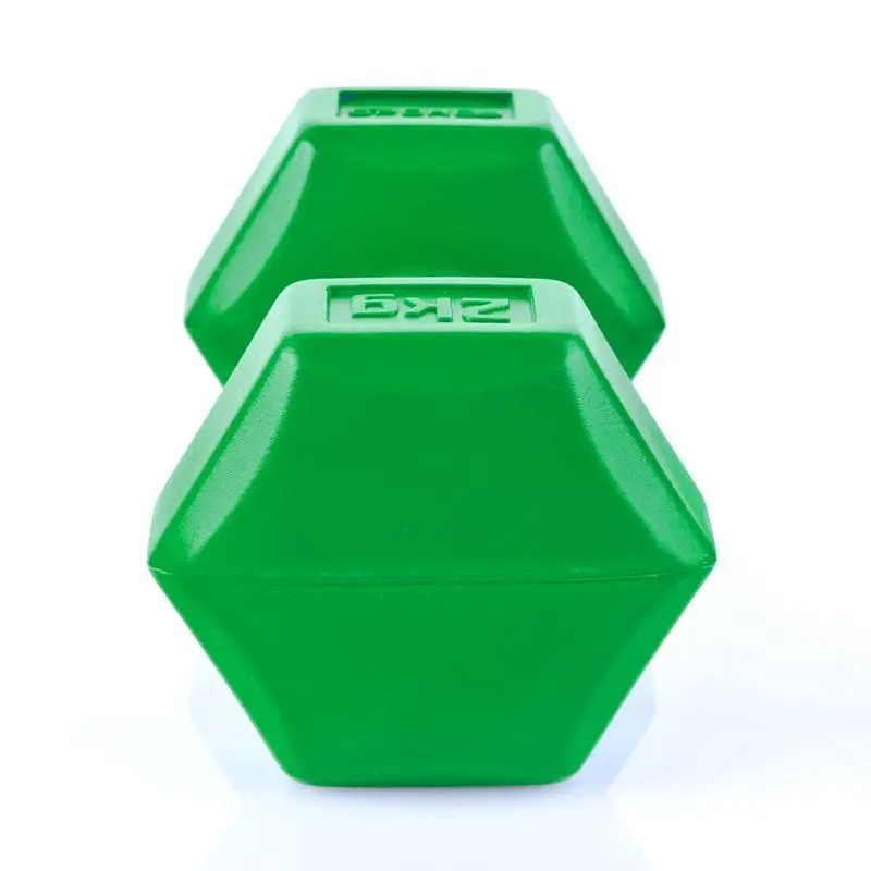 Hexagon  plastic sand filled cement dumbbell