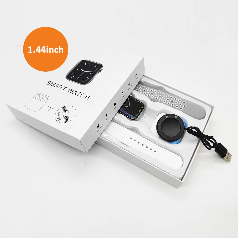 T55 Pro Max Smartwatch Box Set 2 In 1 Smartwatch Earphone Set Touch Screen Sport Watch Series 7 T55 Pro Max Smart Watch 1.44inch