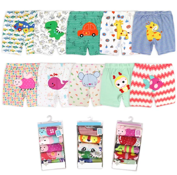  Горячая Распродажа одежды для мальчиков и штаны комплекты с мультяшными принтами Детские Модные хлопковые брюки девочек маленьких ясельного 5 шт./упак.