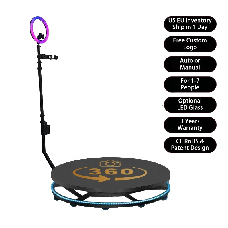 360 photo booth 360 Degree photobooth Spin Camera with traveling case Video Booth Machine for Wedding events