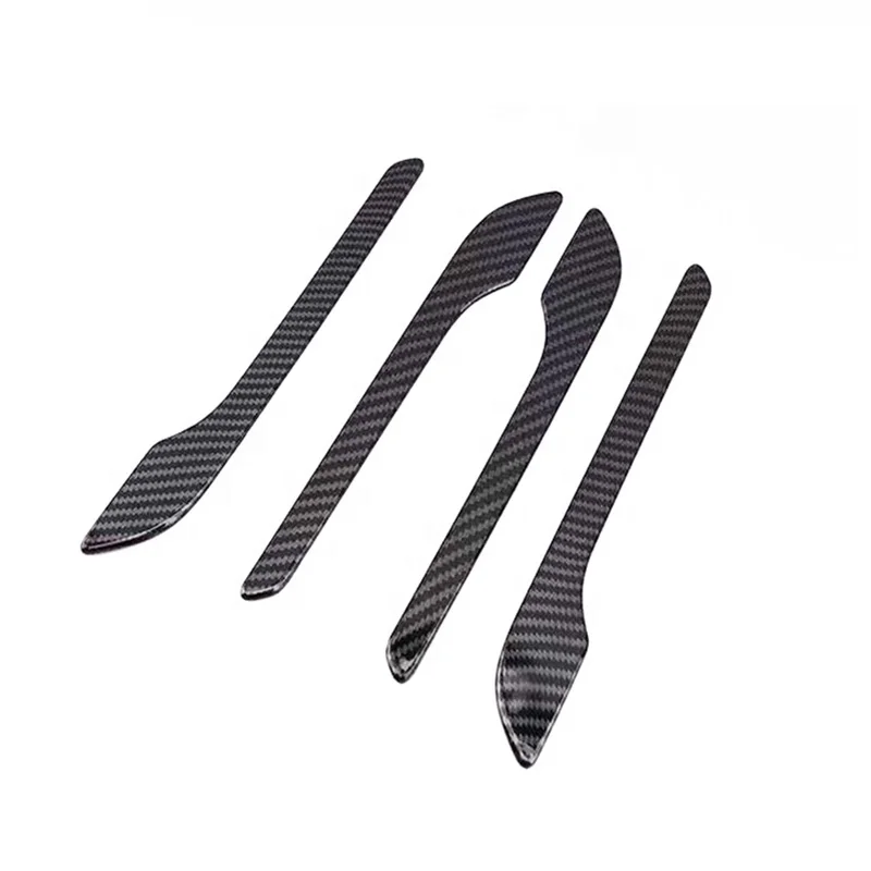 4pcs Car Door Handle Sticker For Tesla Model 3 Y 2017 - 2022 Door Wrap Cover Paste Model3 Model Y Accessories Carbon Fiber
