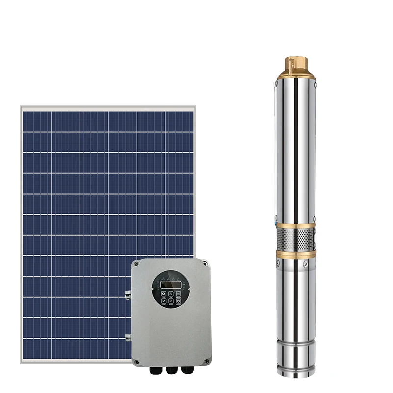 110V Dc Mppt Solar Pump Controller 1.5 Hp Deep Well Submersible Solar Water Pump System