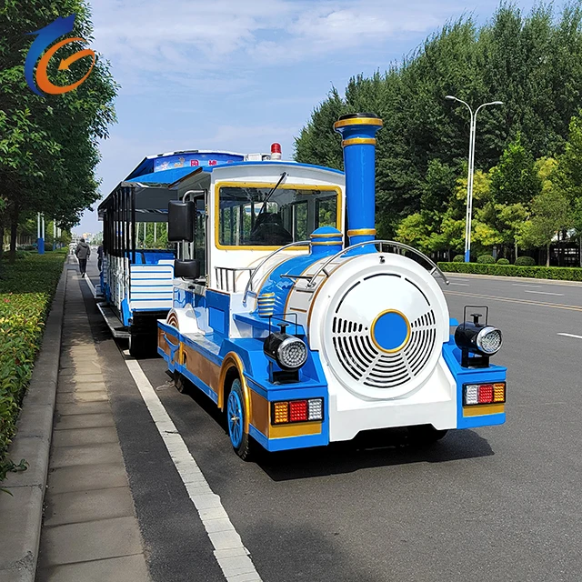The scenic diesel 72-seat tourist train is for tourists to sightsee