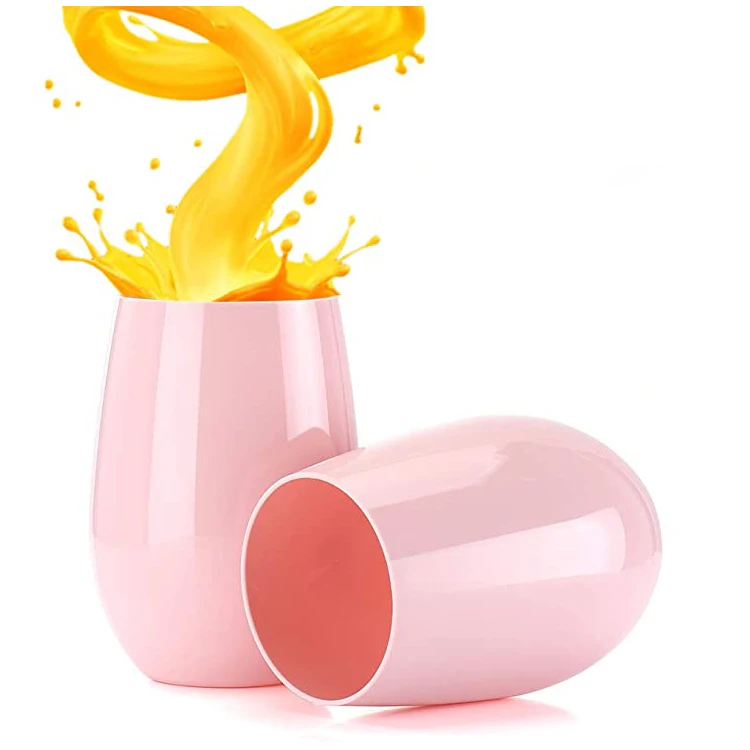 16oz Небьющийся Stemless Тритан бокалы для вина персонализированные чашки Посуда прочный пластиковый бокал посудомоечной машины
