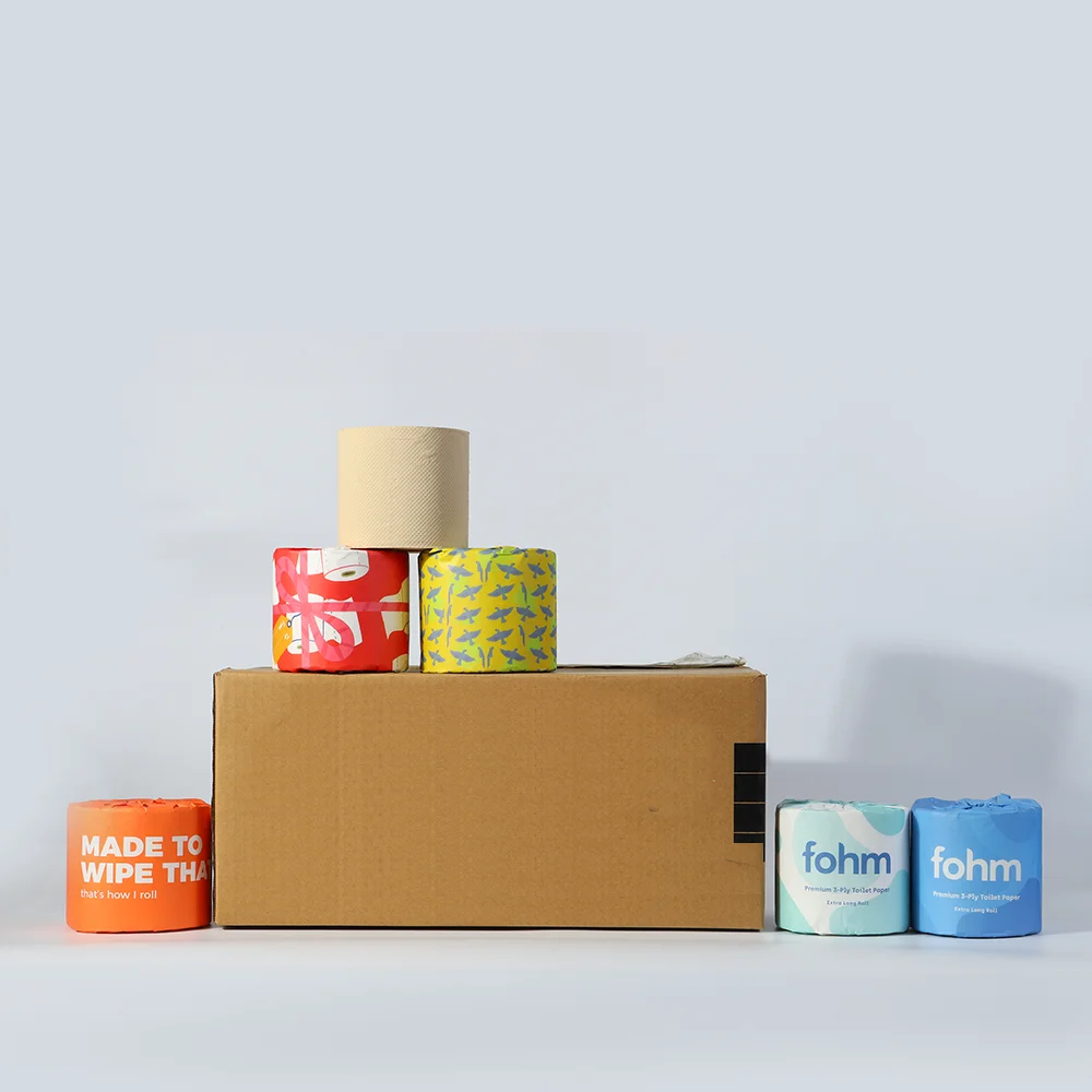 Bamboo Toilet Paper 2 Ply 3 Ply Bath Tissue Customized Packing