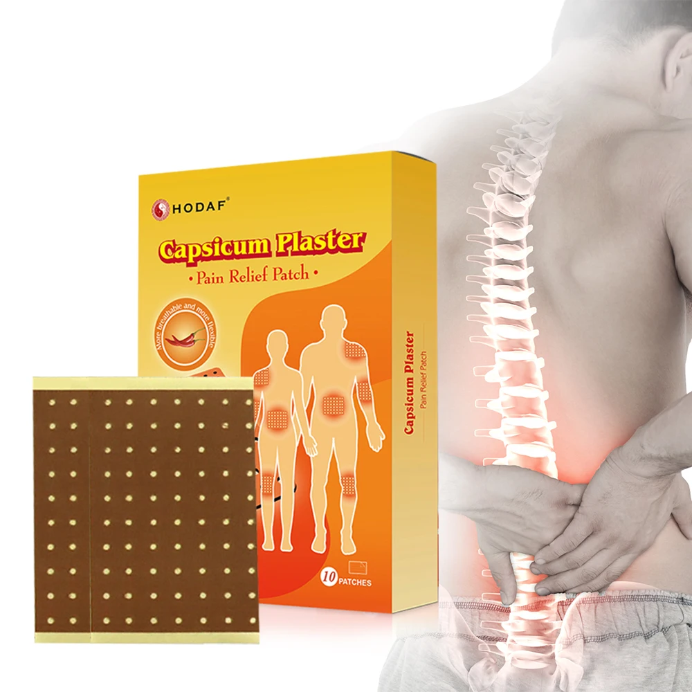 Private Label Capsicum Pain Patches Heat for Back Knee Neck Shoulder Muscle 10 Pcs OEM