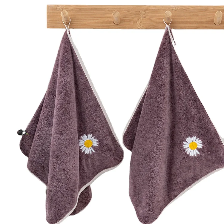 
Pengyuan hot sale quick drying towels car luxury hand towels microfiber coral fleece towel 