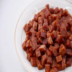 Salmon Bites With Fishskin 1cm freeze dried pet dog treat rich in protein shandong  natural dog snacks treat for pet food