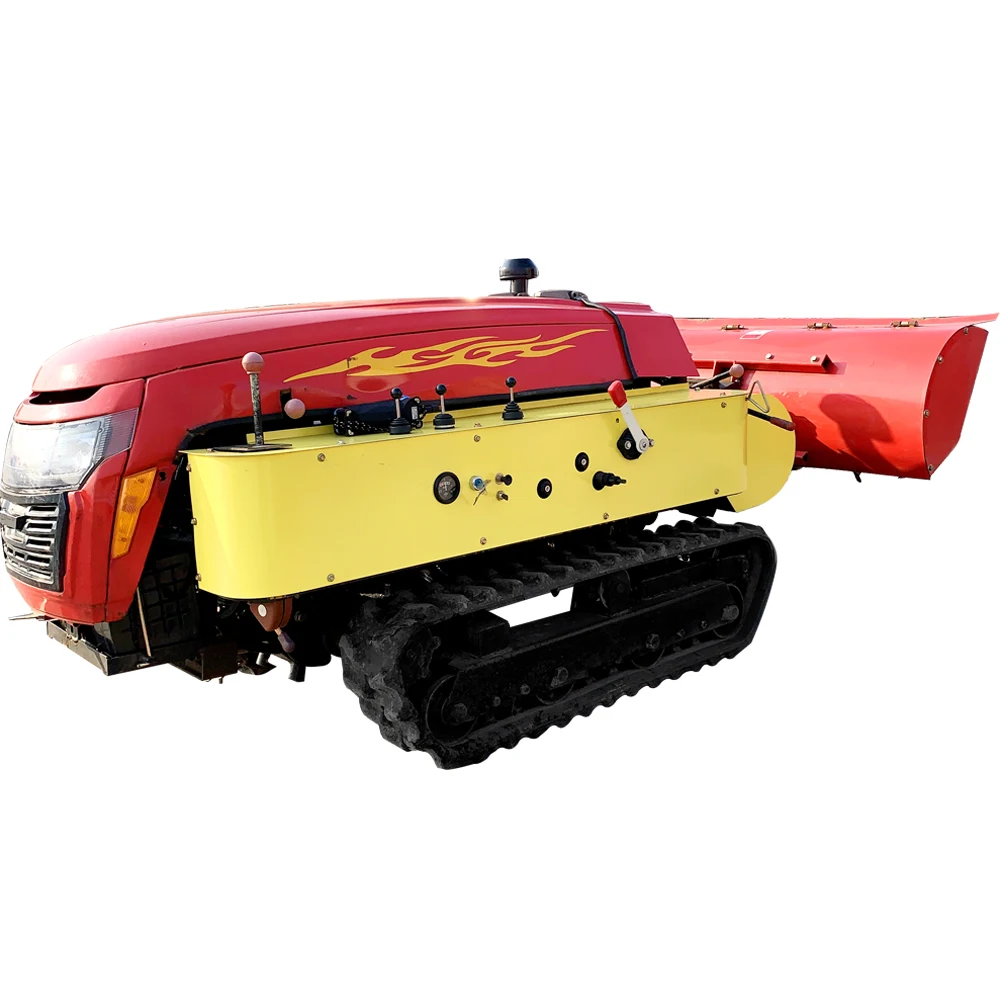 100% Customer raise remote electric crawler tractor and track for cutting lavender