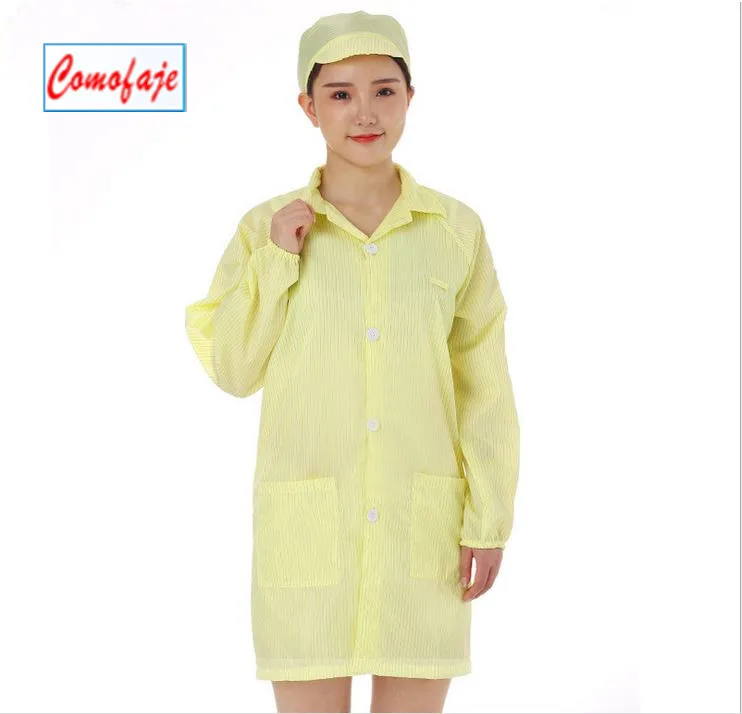 
Washable Dust Free Anti Static Cleanroom Jumpsuit Coverall ESD Garment For Pharmaceutical Industry 