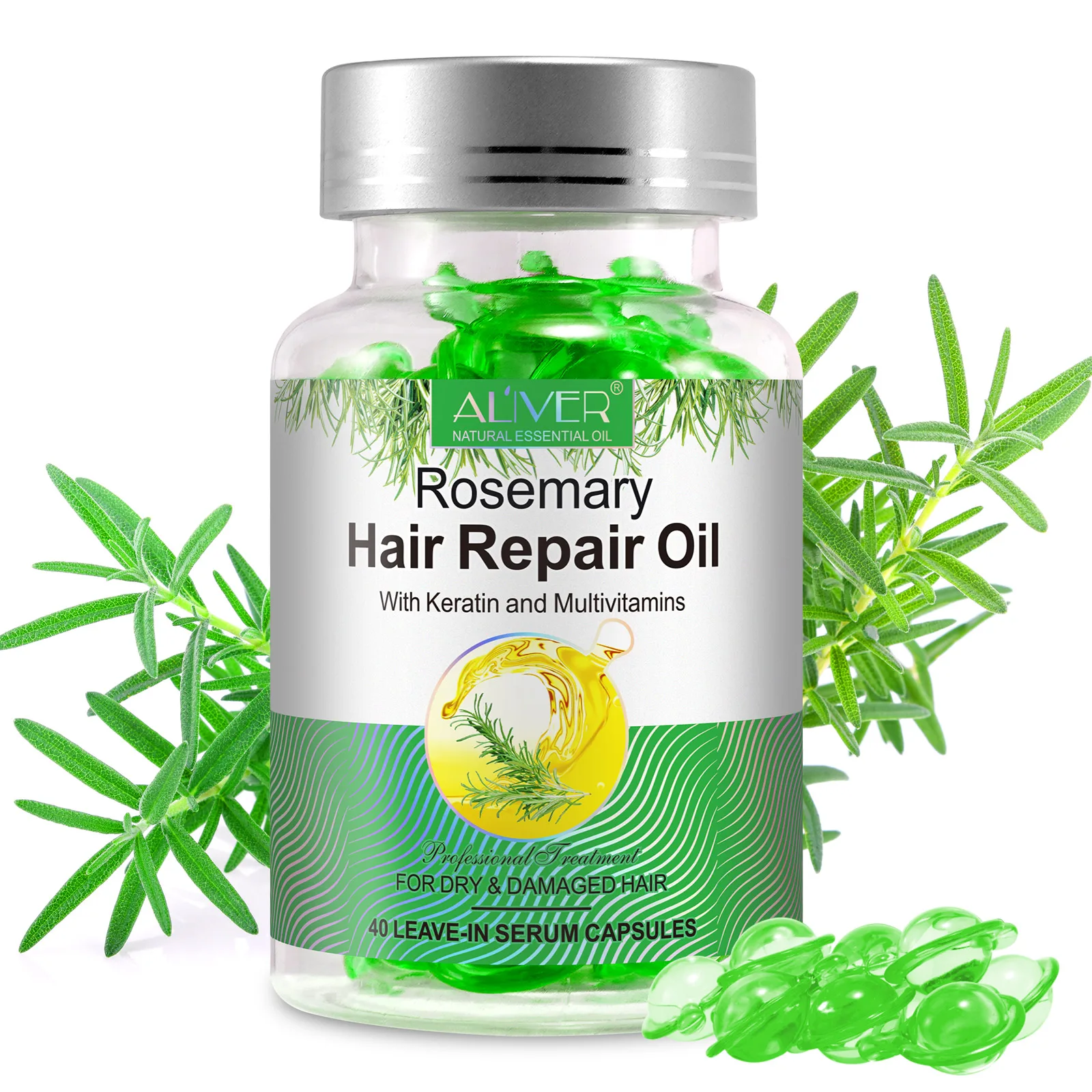 Wholesale Hot Selling Deeply Moisturizes Nourishing Hair Care Vitamin Capsule Haarkapseln Rosemary Oil Hair Capsules