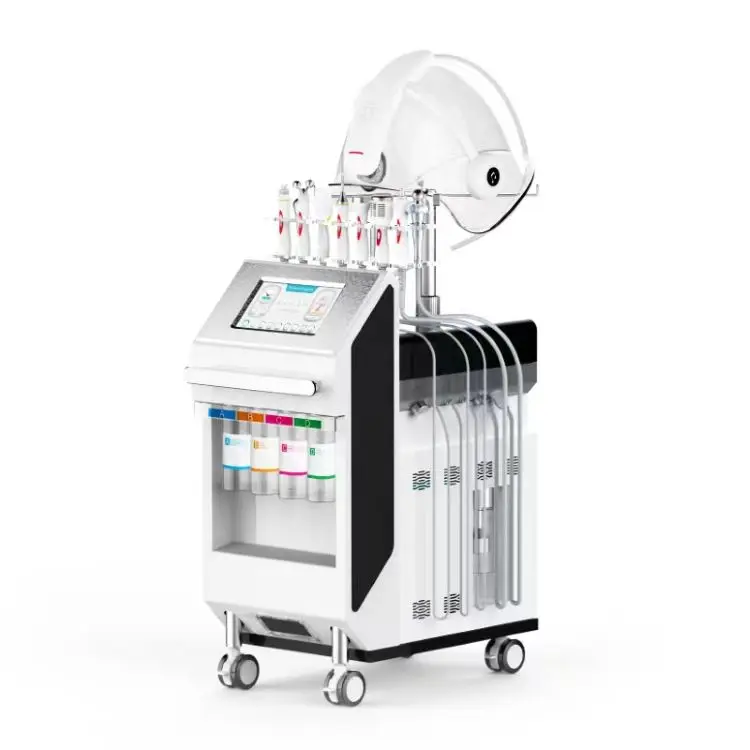 2023 new H2O2 Oxygen dome 10 in 1 Facial deep cleaning water Microdermabrasion Facial Skin Space-oxygen jet peel machine