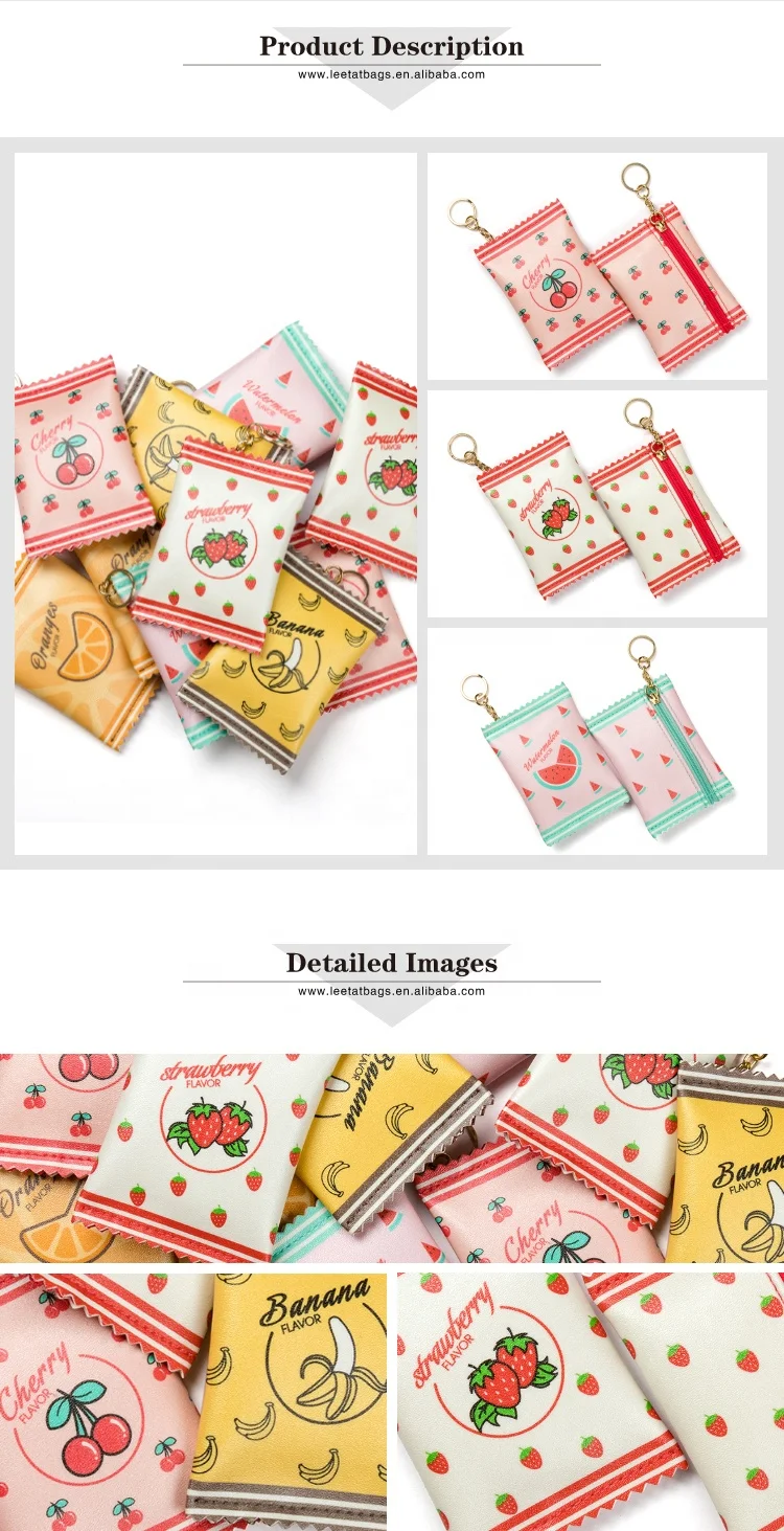 Cute Mini coin case Eco-friendly leather coin purse Change Purse with zipper for keychain