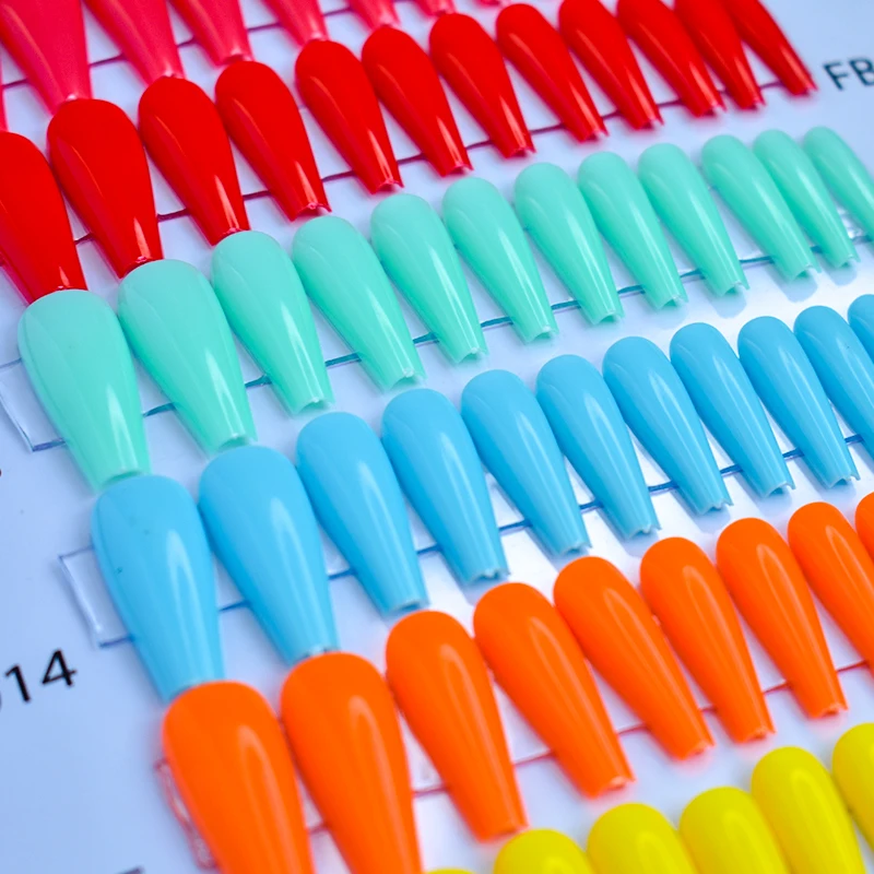 Free Sample Salon Use 3D False Nails Customizable Shape Solid Press On Artificial Nails