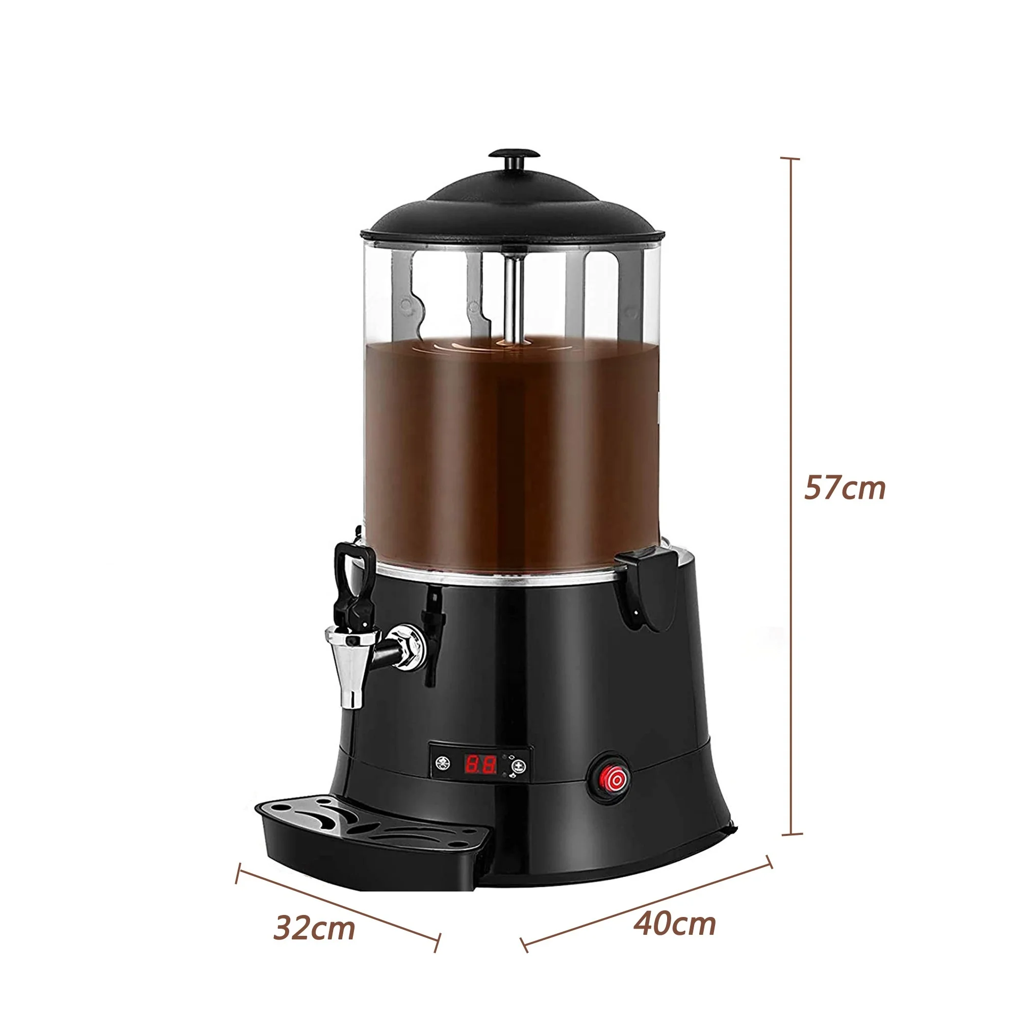 Commercial 10L automatic hot chocolate maker drink dispenser for tea milk