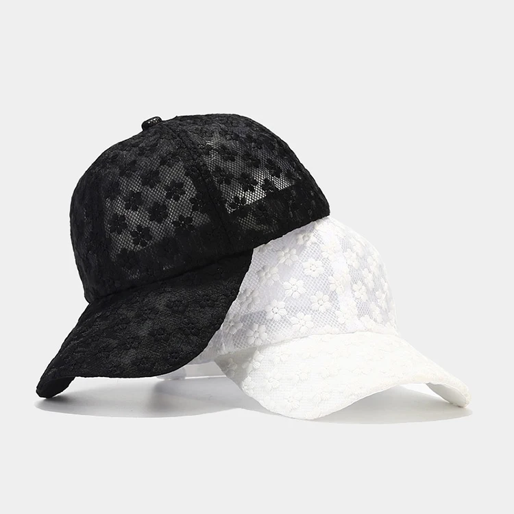 TBC-8R005      Hot  sale  Summer Fashion Wedding Flower Sun Hats Lace Baseball Cap