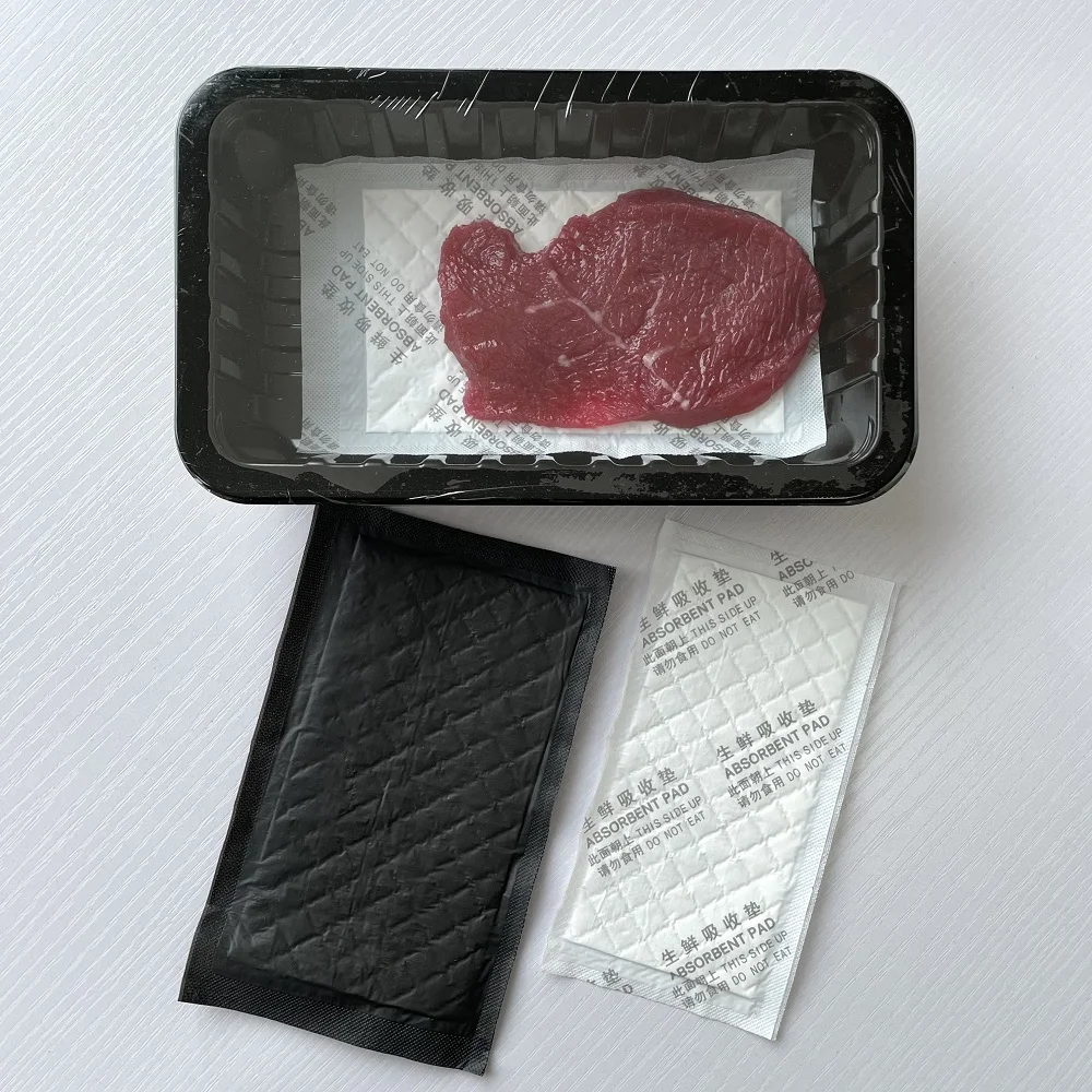 RUNFU 100 x 180 mm Dri-Loc 60 Gram Butcher Shop Pads Absorbent Meat Soaker Pad