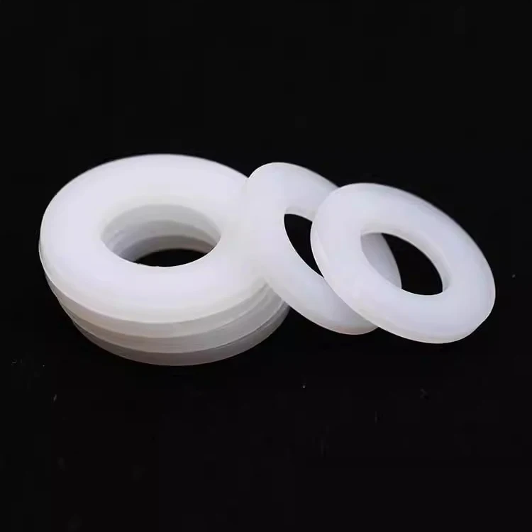 Thick Plastic For Roofing Nails Nylon M6M8 Clear Flat High Heat Resistant nylon washer Round Delrin Washer Rubber Insulation Pom