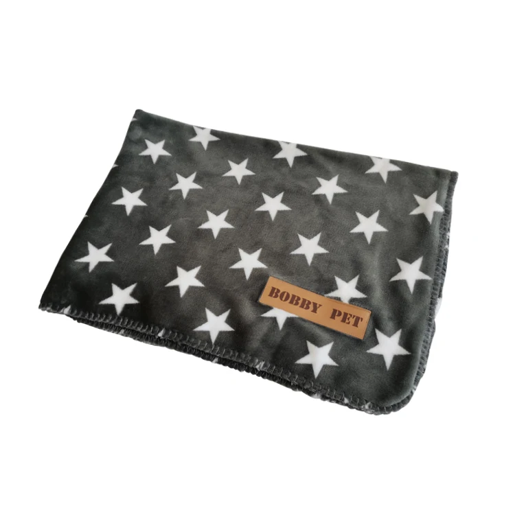Bobbypet hot sale pet dog blanket warming dog throws printing flannel cat dog sleeping blanket washable