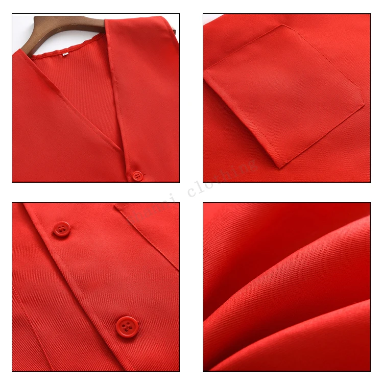 Customized Logo Polyester Supermarket Uniform Work Volunteer Vest With Logo design Custom Promotional Advertising Volunteer Vest