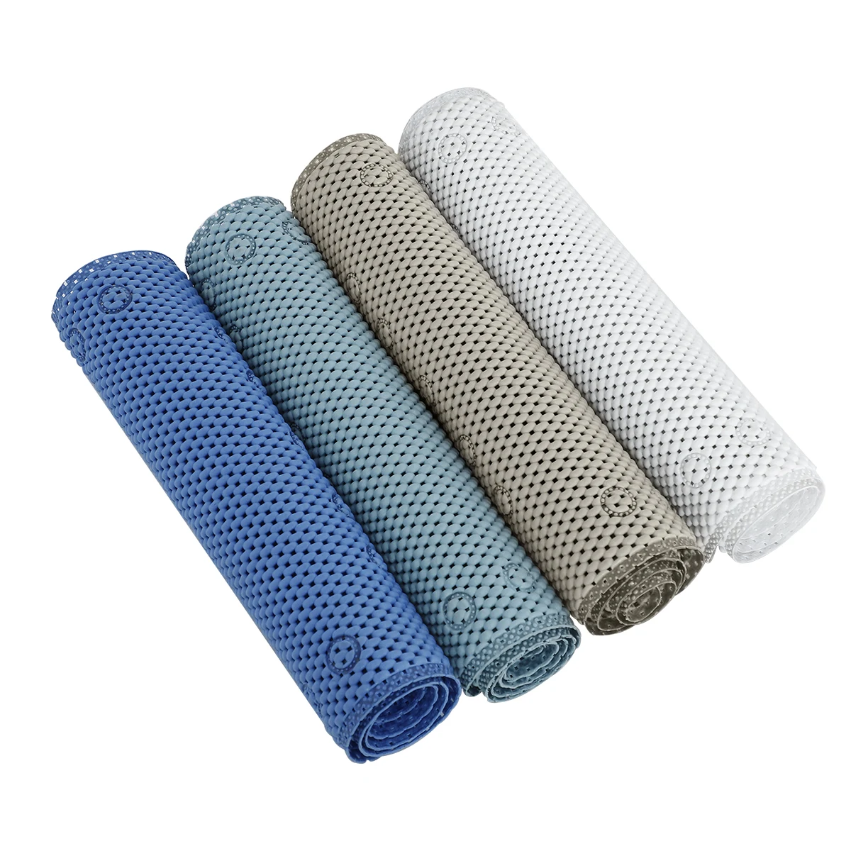 Fast-Drying Non-Slip Bathtub Mat with Suction Cups - Soft PVC Foam Material Machine Washable Colorful Plain Design Floor