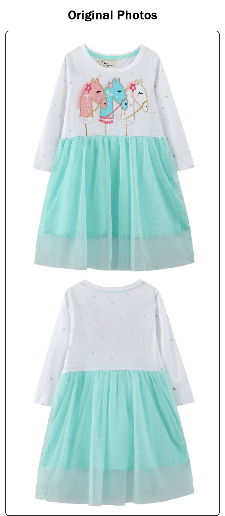 Trending 2022 Birthday Casual Style Full Sleeves Tulle Embroidered Mint Green Pretty Dresses For Girls