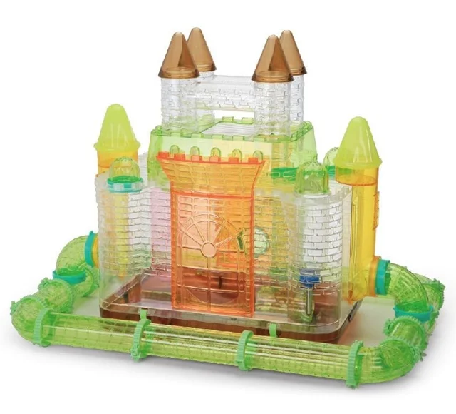 722-C Factory Directly Sale Hamster Castles Beauty Burg With Moat Pet Transport Plastic Cage With Wheels