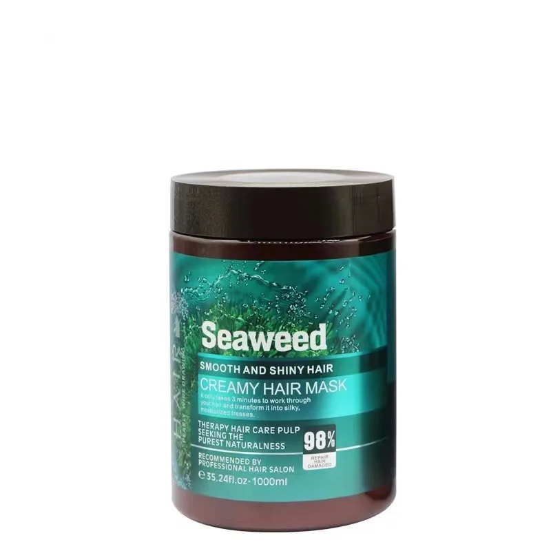 Salon hair mask premium hair care treatment repairing dry damaged hair smooth hydration seaweed cream
