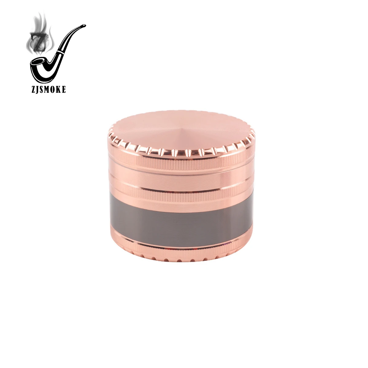 New Custom Logo Zinc Alloy Four Layer Non-Sawtooth metal Grinder Tobacco Herb Grinder for Smoking Accessories