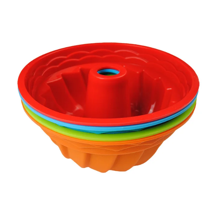 Reusable Silicone cake Mold Nonstick Fulted Molds Tube for Baking Fluted Tube Cake pan for Jello and Gelatin