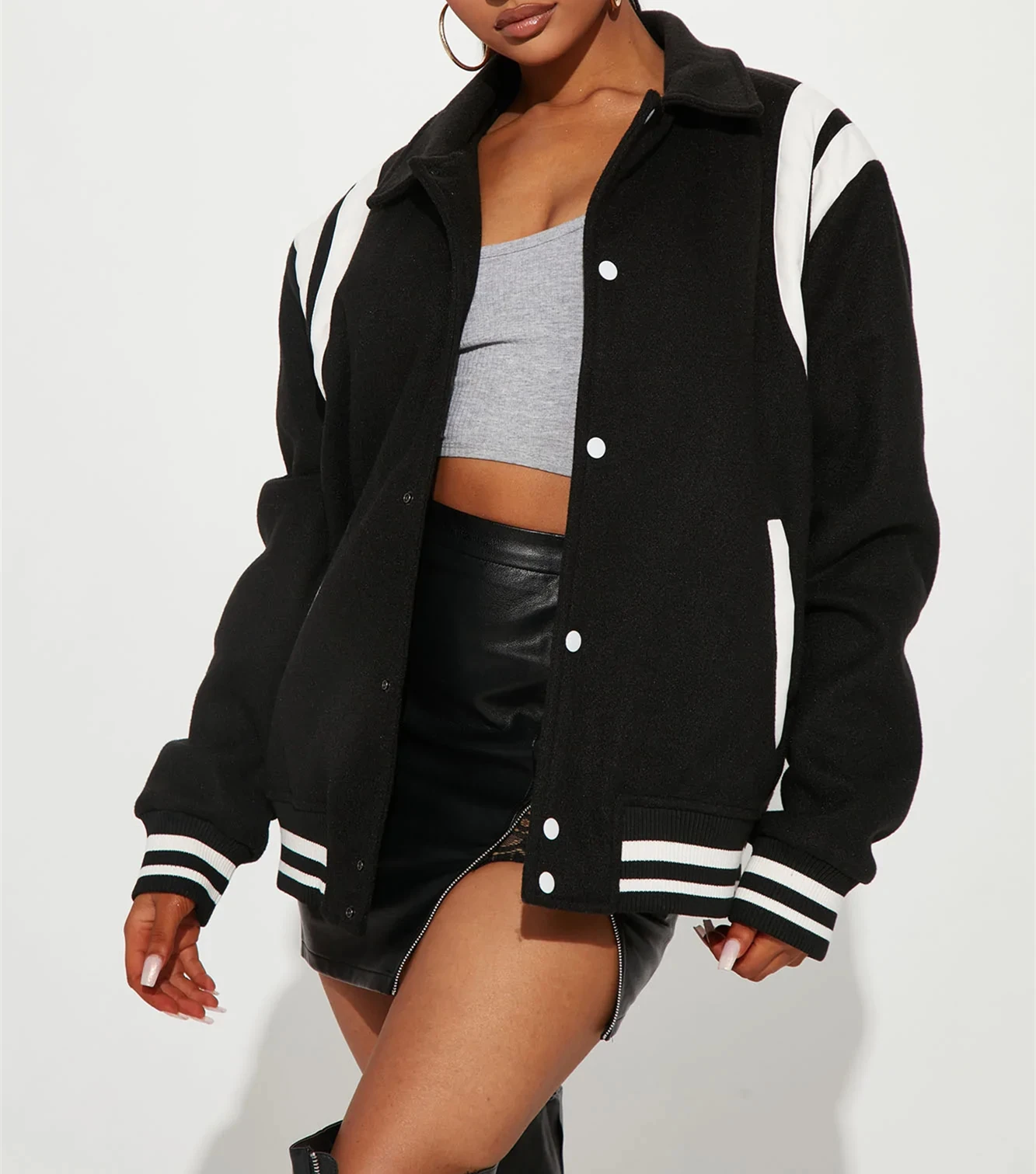 Custom chenille patch embroidery 100% wool vintage bomber baseball letterman varsities jacket for men