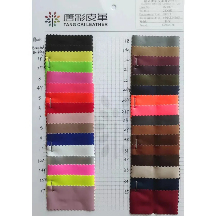 Factory stock Matte effect No texture synthetic leather 4 ways spandex faux leather pu stretch leather fabric for clothing