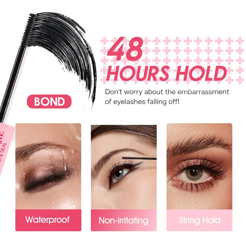 Custom Logo Lash Bond And Seal Long Lasting Glue Adhesive For Cluster Diy Lashes low irritation lash adhesive