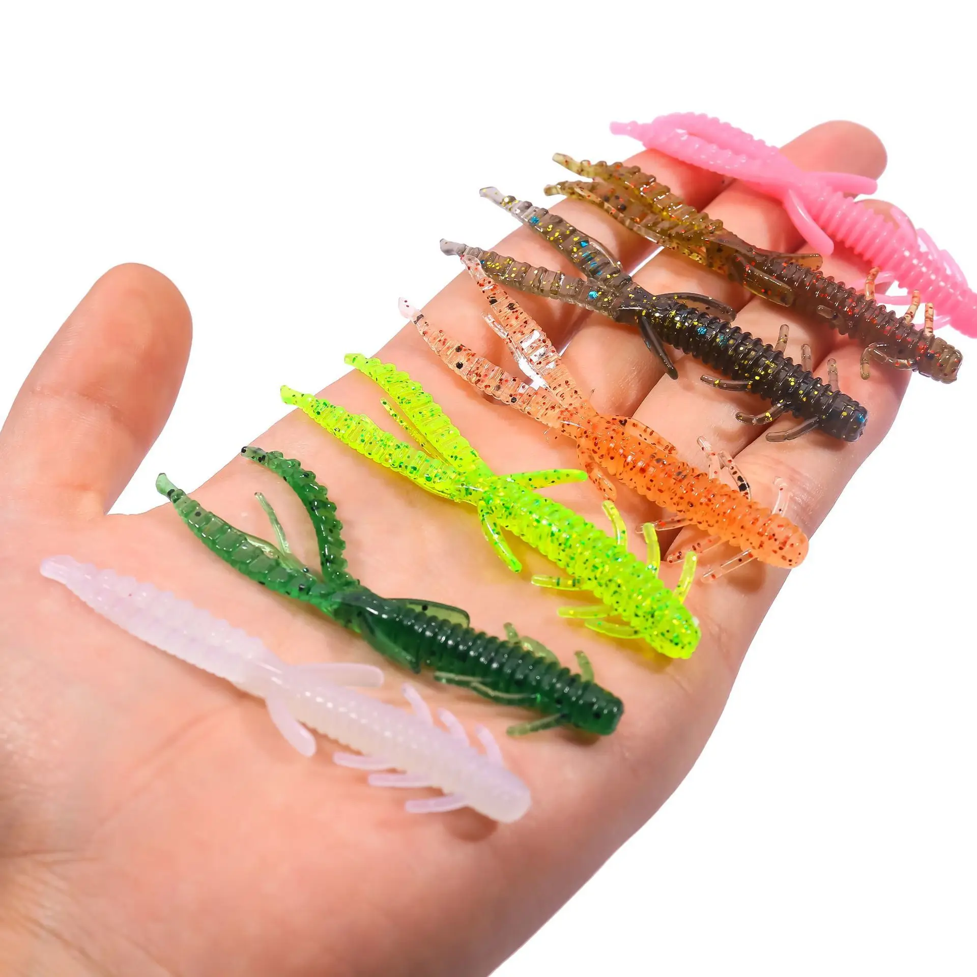 Лидер продаж 2022, Мягкая приманка 7,2 см, 1,8 г, креветки с запахом соли, насекомые, Мягкая приманка