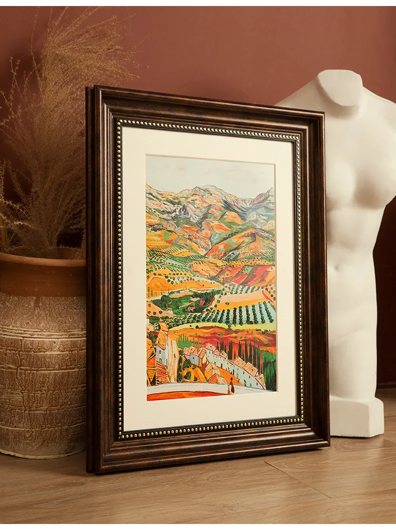 Wholesale Custom Vintage Photo Frame 6-10 inch A4 for Table Wall Home Deco High Quality Elegant Picture Frame For Souvenirs