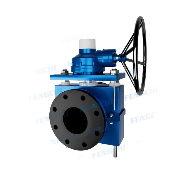 Manual pinch valve manual actuator with gearbox